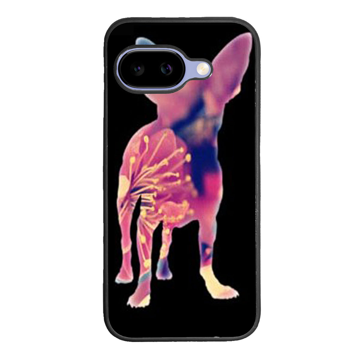 Chihuahua Dog Silhouette Rose Blossom Case Google Pixel 9A BC1707