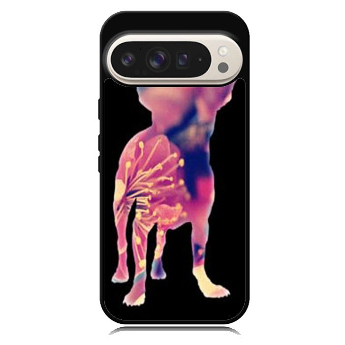 Chihuahua Dog Silhouette Rose Blossom Google Pixel 10 Pro XL Case BC1707