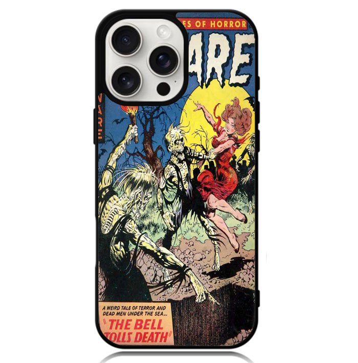 Vintage Horror Comic The Bell Tolls Death Case iPhone 16 Pro BC1709