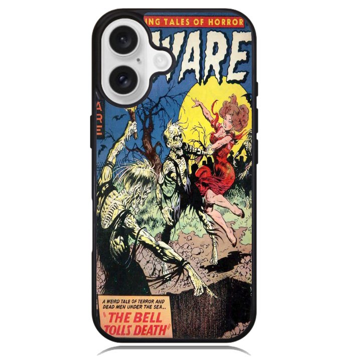 Vintage Horror Comic The Bell Tolls Death Case iPhone 16 BC1709