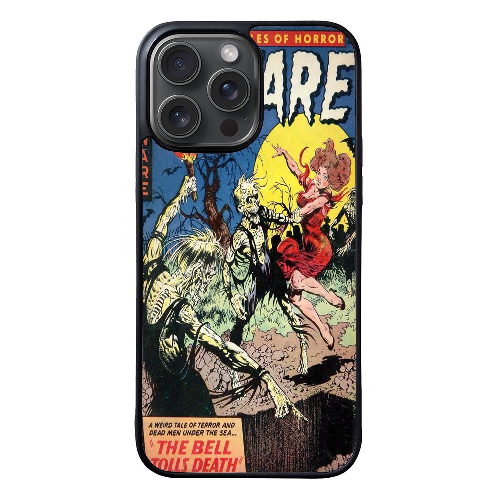 Vintage Horror Comic The Bell Tolls Death Case iPhone 15 Pro Max BC1709