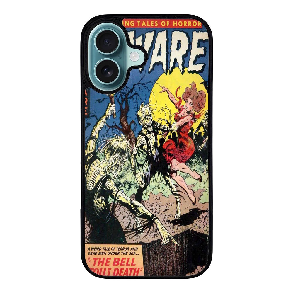 Vintage Horror Comic The Bell Tolls Death Case iPhone 16 Plus BC1709