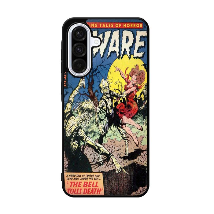 Vintage Horror Comic The Bell Tolls Death Samsung Galaxy A36 Case BC1709