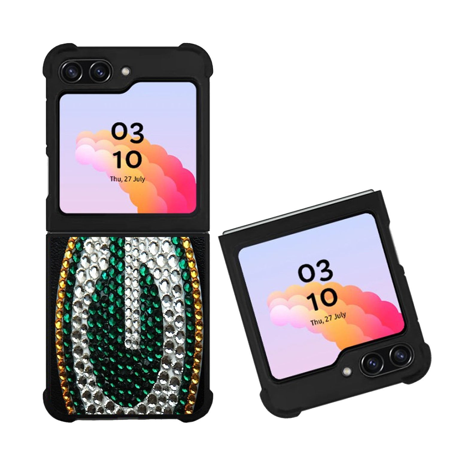 Greenbay Packers Sparkle Blink-Blink Print Case Samsung Galaxy Z Flip 5 5G BC1698