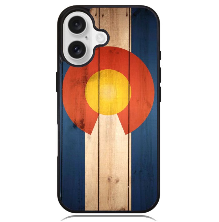 Colorado State Flag Wood Case iPhone 16 BC1718