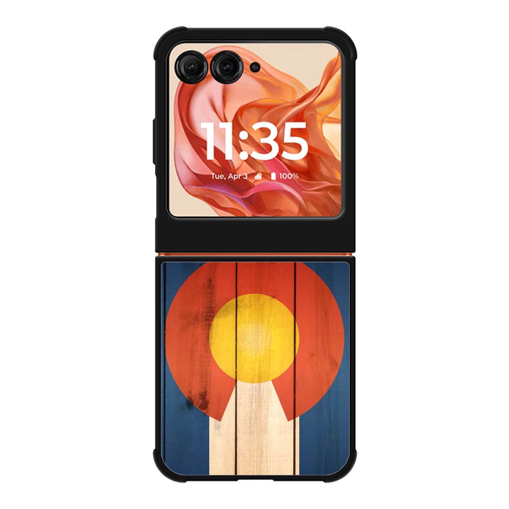 Colorado State Flag Wood Motorola Moto Razr 2025/2024 , Moto Razr 60/50 Case BC1718