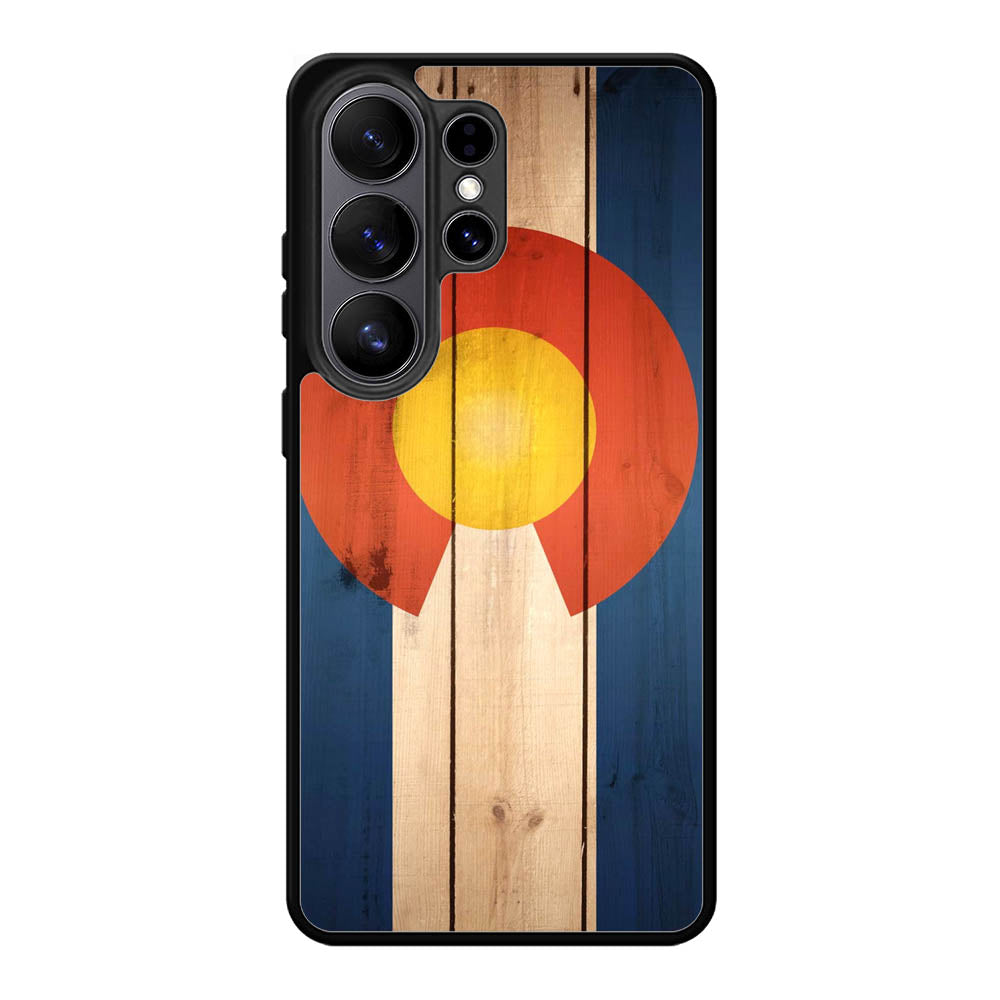 Colorado State Flag Wood Samsung Galaxy S26 Ultra Case BC1718