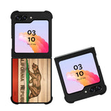 California Republic State Flag Wood Case Samsung Galaxy Z Flip 5 5G BC1722