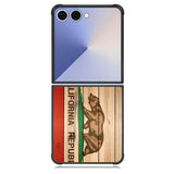 California Republic State Flag Wood Samsung Galaxy Z Flip 7 Case BC1722