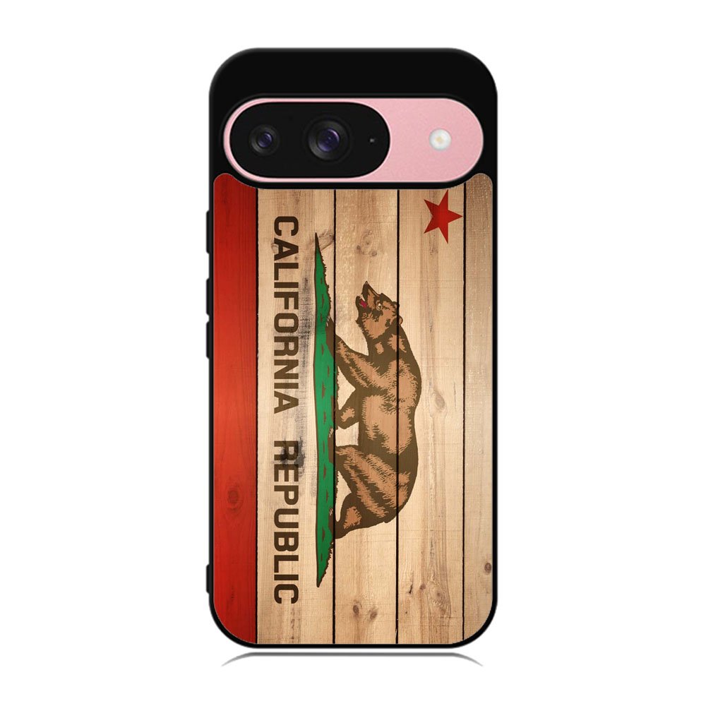 California Republic State Flag Wood Case Google Pixel 9 BC1722