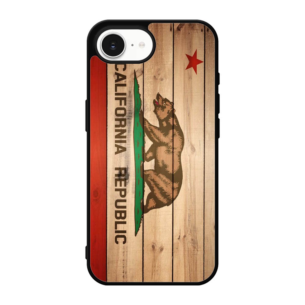 California Republic State Flag Wood iPhone 17e Case BC1722