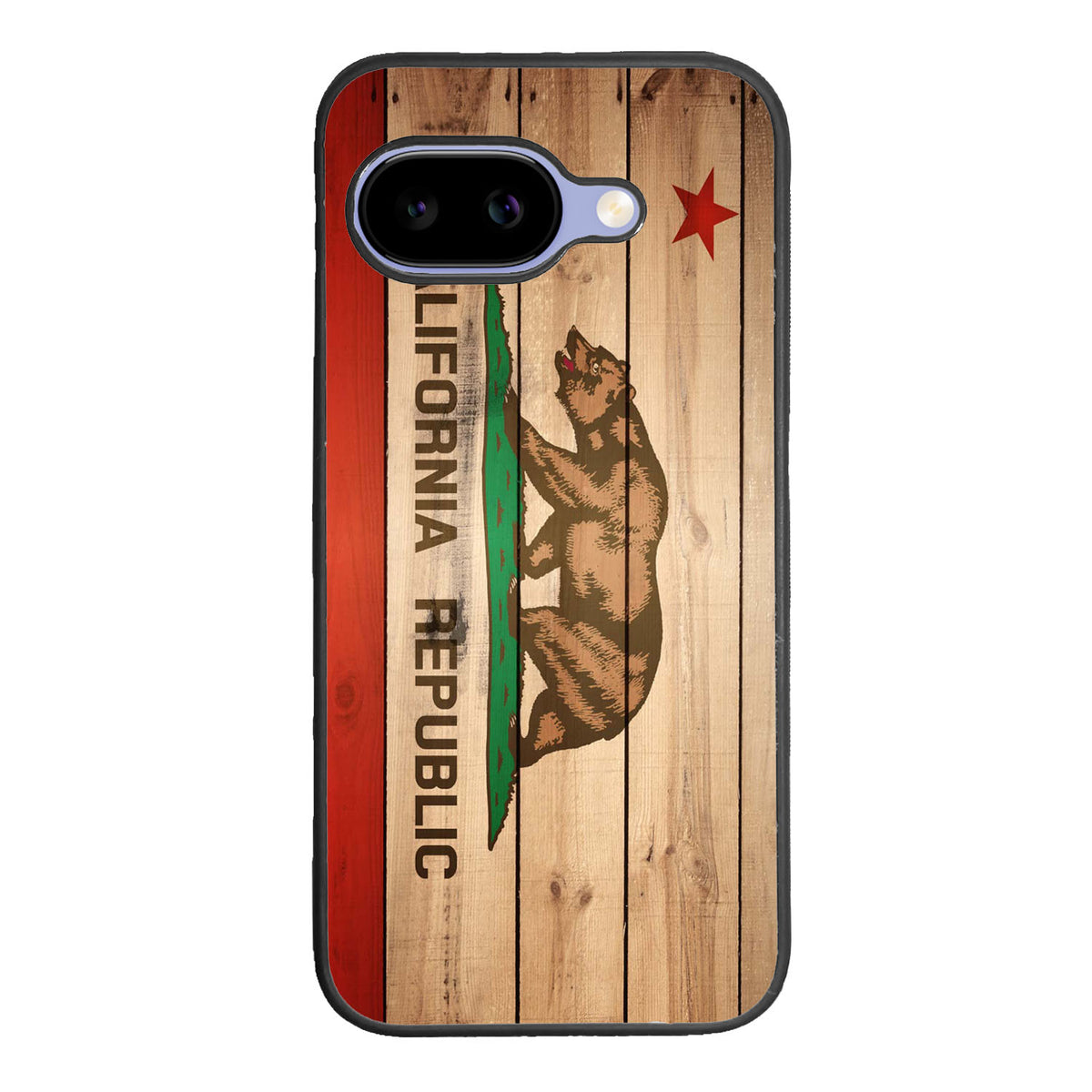 California Republic State Flag Wood Case Google Pixel 9A BC1722