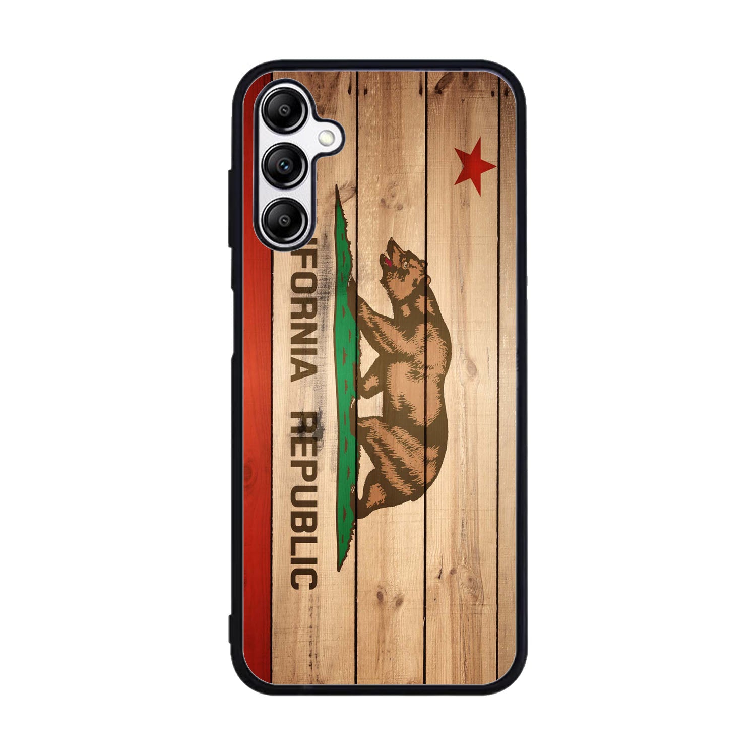 California Republic State Flag Wood Case Samsung Galaxy A15 BC1722