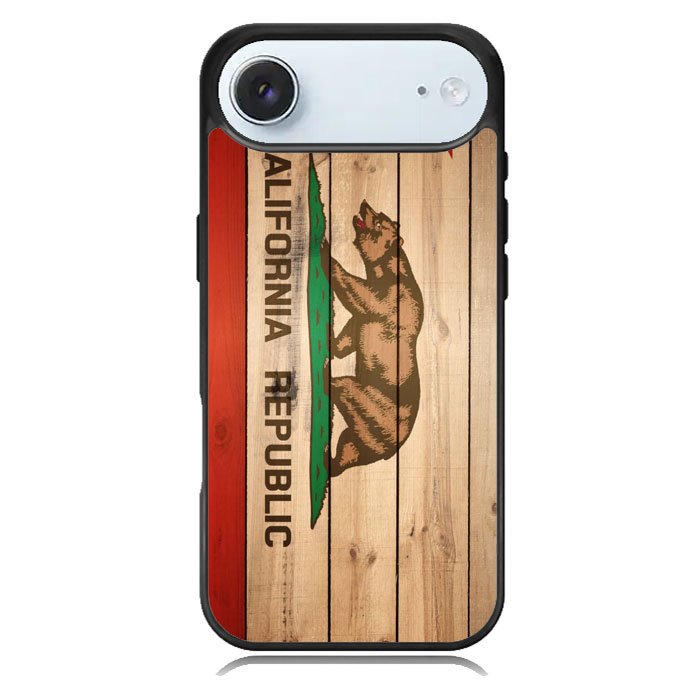 California Republic State Flag Wood iPhone 17 Air Case BC1722