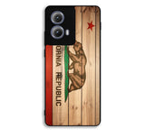 California Republic State Flag Wood Motorola Moto Edge 2024 Case BC1722