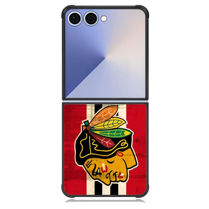 BlackHawks NHL Team Logo Samsung Galaxy Z Flip 7 Case BC1696