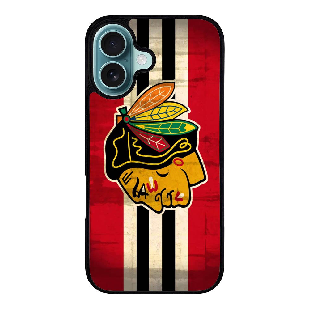BlackHawks NHL Team Logo Case iPhone 16 Plus BC1696