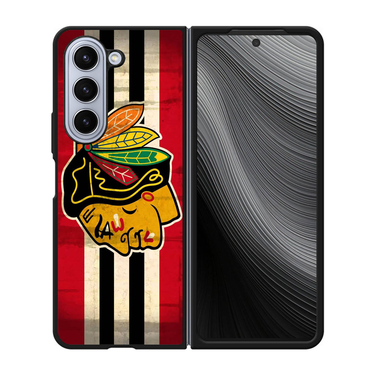 BlackHawks NHL Team Logo Case Samsung Galaxy z Fold 5 5G BC1696