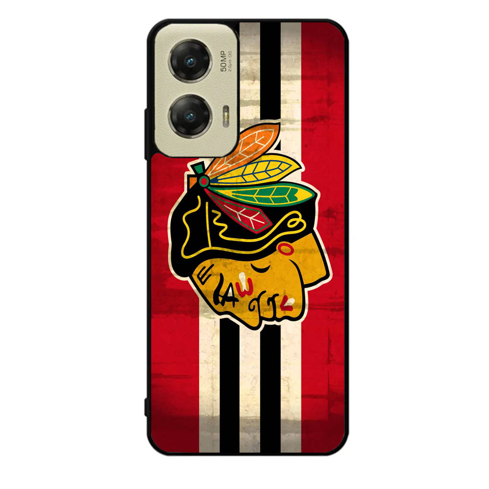 BlackHawks NHL Team Logo Case Motorola Moto G Stylus 2024 5G BC1696
