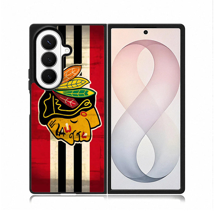 BlackHawks NHL Team Logo Samsung Galaxy Z Fold 8 Ultra Case BC1696