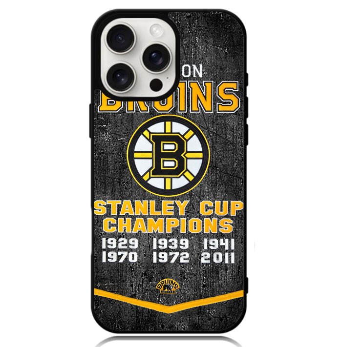 Boston Bruins Grunge Hockey2 Case iPhone 16 Pro Max BC1725