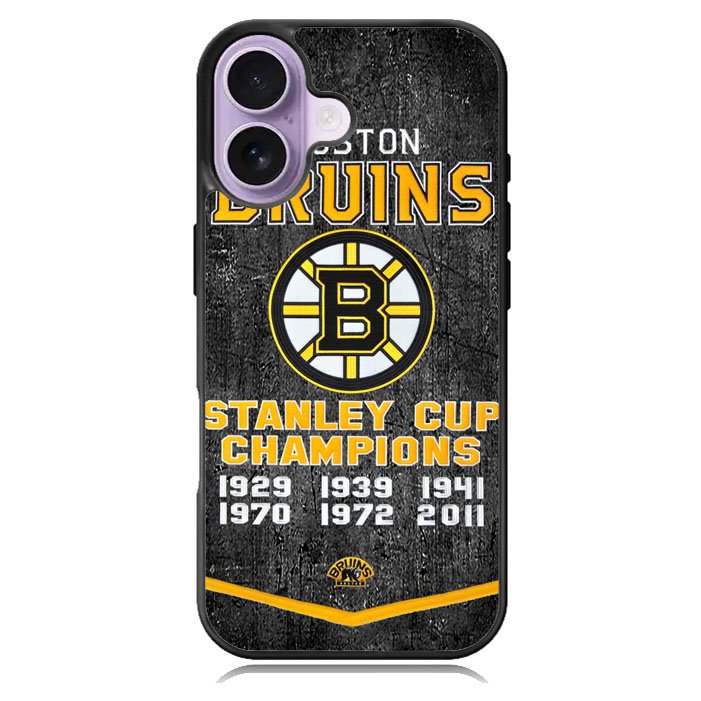 Boston Bruins Grunge Hockey2 iPhone 17 Case BC1725