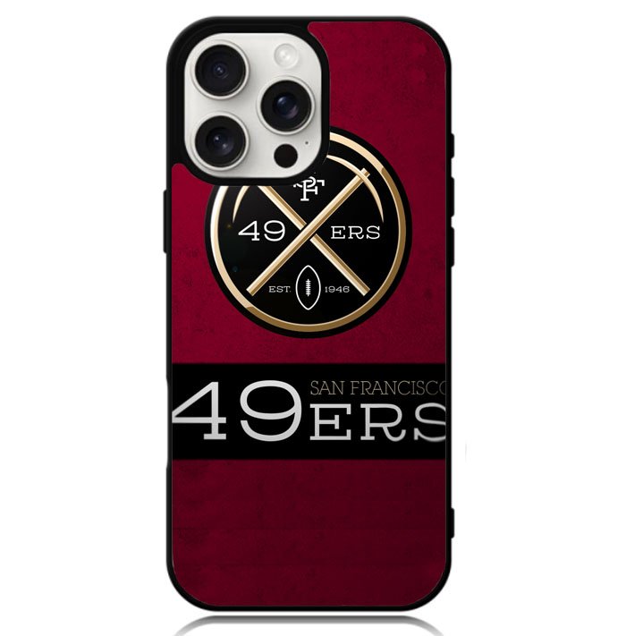San Francisco 49ers logo flag Case iPhone 16 Pro BC1749
