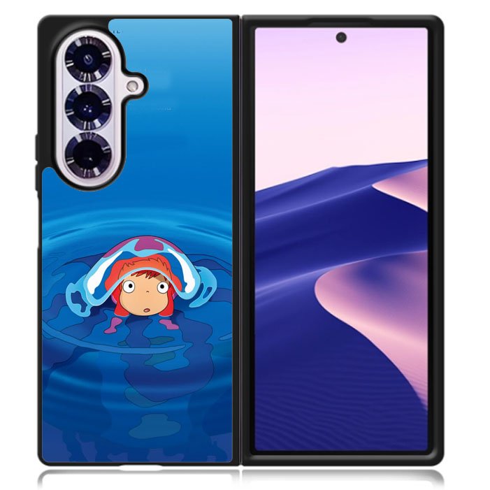 Ponyo on the Cliff Little Goldfish Miyazaki Hayao Samsung Galaxy Z Fold 7 5G Case BC1768