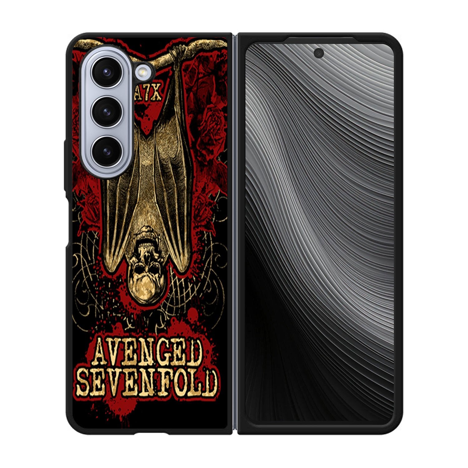 Avenged Sevenfold A7X Deathbat Logo Case Samsung Galaxy z Fold 5 5G BC1772