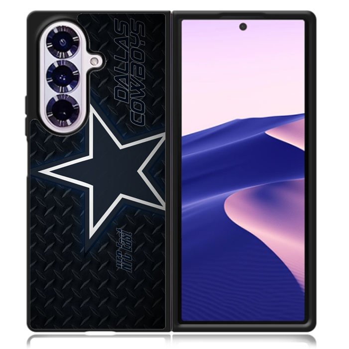 Metal NFL Dallas Cowboys NFL Team Logo Samsung Galaxy Z Fold 7 5G Case BC1799