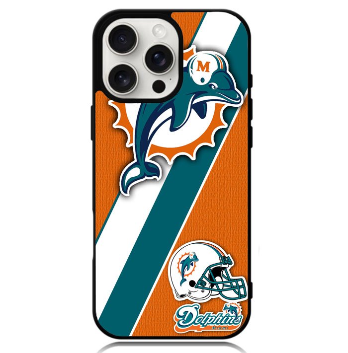 Miami Dolphins Coral Aqua Case iPhone 16 Pro BC1802