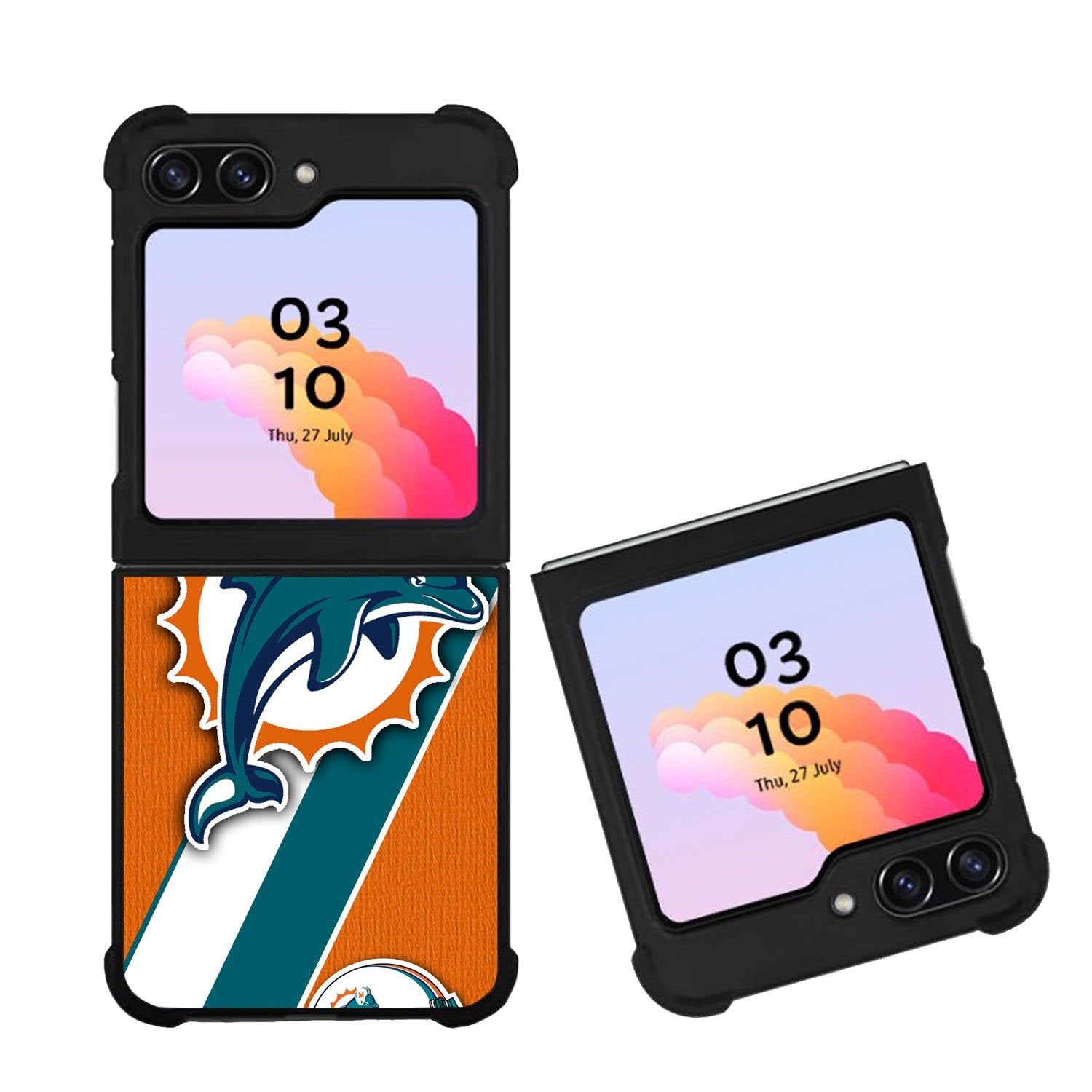 Miami Dolphins Coral Aqua Case Samsung Galaxy Z Flip 5 5G BC1802