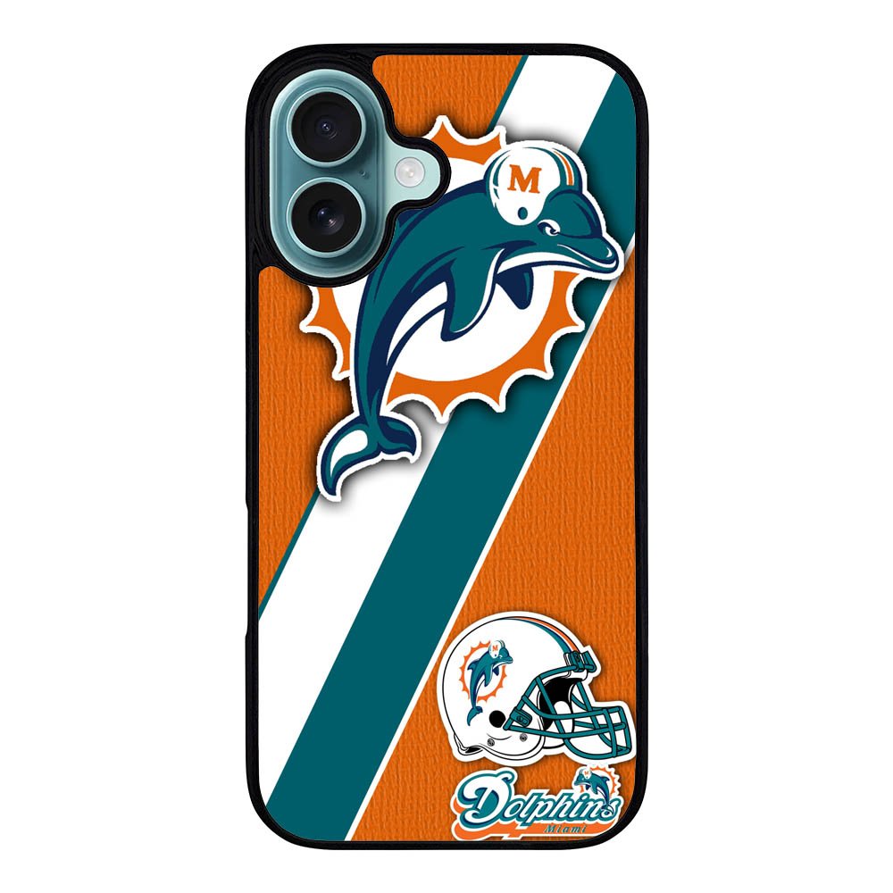 Miami Dolphins Coral Aqua Case iPhone 16 Plus BC1802
