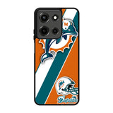 Miami Dolphins Coral Aqua Motorola Moto G 5G 2025 Case BC1802