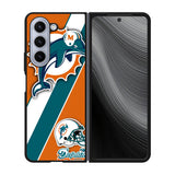 Miami Dolphins Coral Aqua Case Samsung Galaxy z Fold 5 5G BC1802