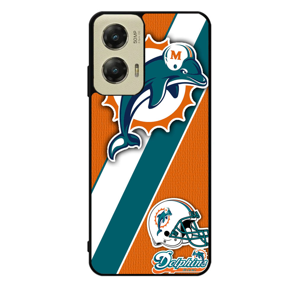 Miami Dolphins Coral Aqua Case Motorola Moto G Stylus 2024 5G BC1802
