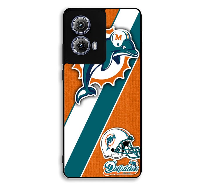 Miami Dolphins Coral Aqua Motorola Moto Edge 2024 Case BC1802