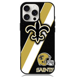 New Orleans Saints Black Old Gold Case iPhone 16 Pro Max BC1804