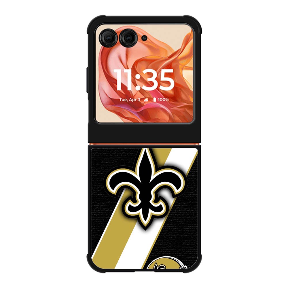 New Orleans Saints Black Old Gold Motorola Moto Razr 2025/2024 , Moto Razr 60/50 Case BC1804