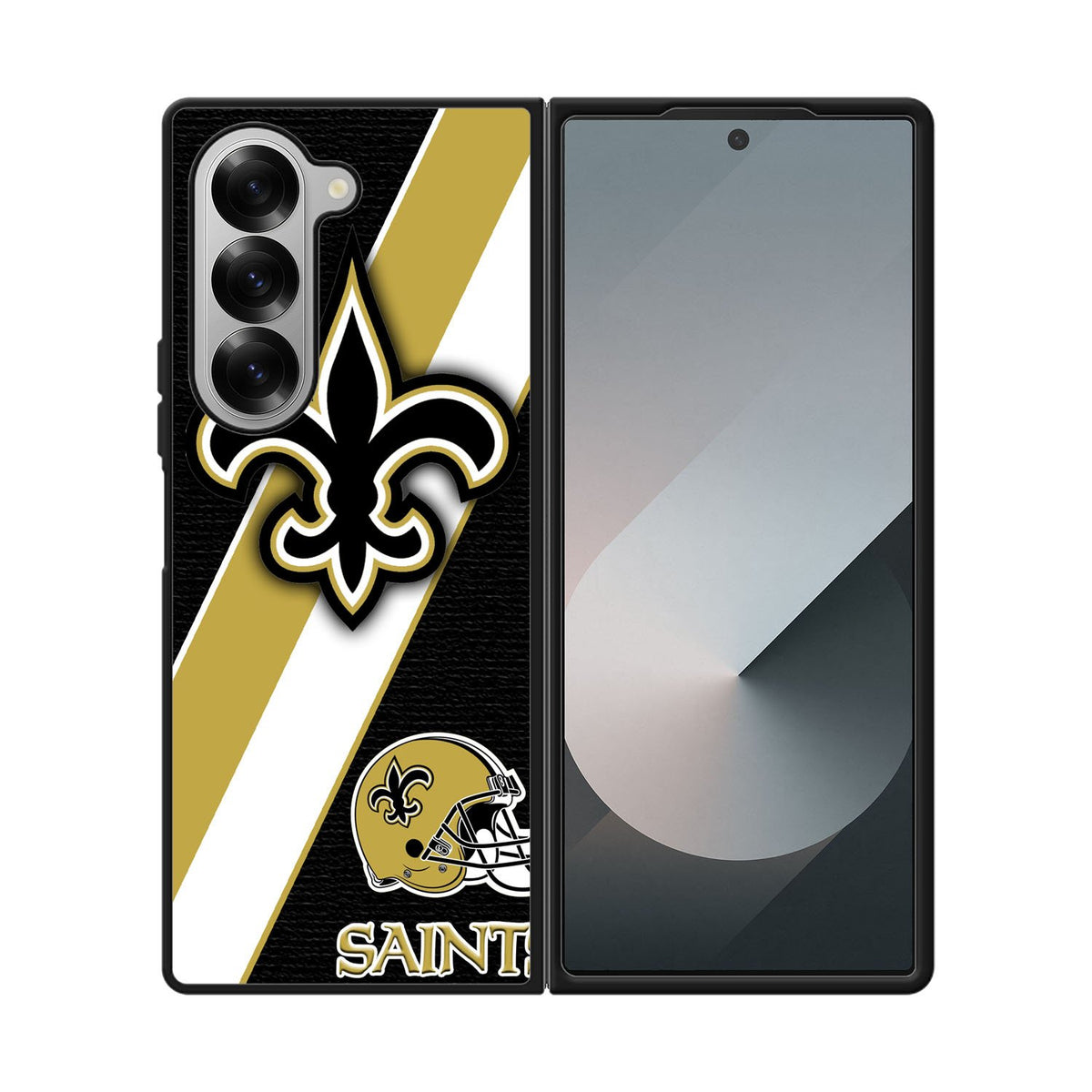 New Orleans Saints Black Old Gold Case Samsung Galaxy Z Fold 6 5G BC1804