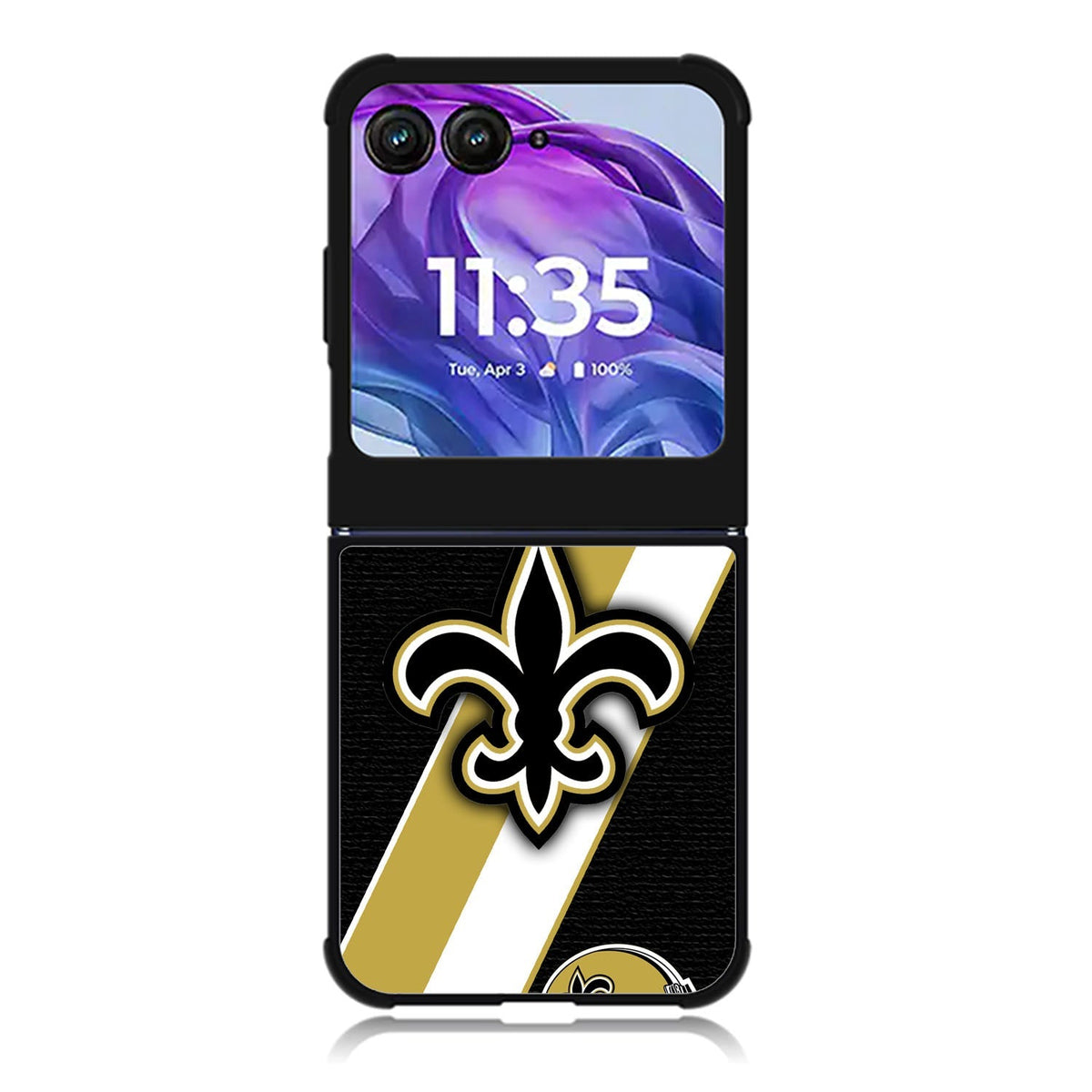 New Orleans Saints Black Old Gold Motorola Moto Razr 2024 , Moto Razr 50 Case FE1804