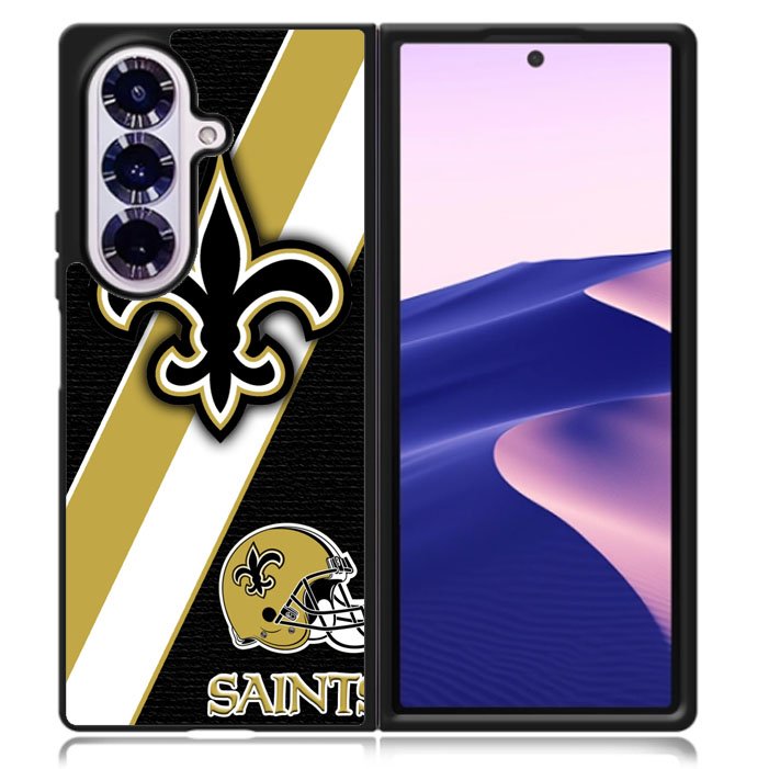 New Orleans Saints Black Old Gold Samsung Galaxy Z Fold 7 5G Case BC1804