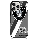 Oakland Raiders Black Gray Case iPhone 16 Pro BC1812