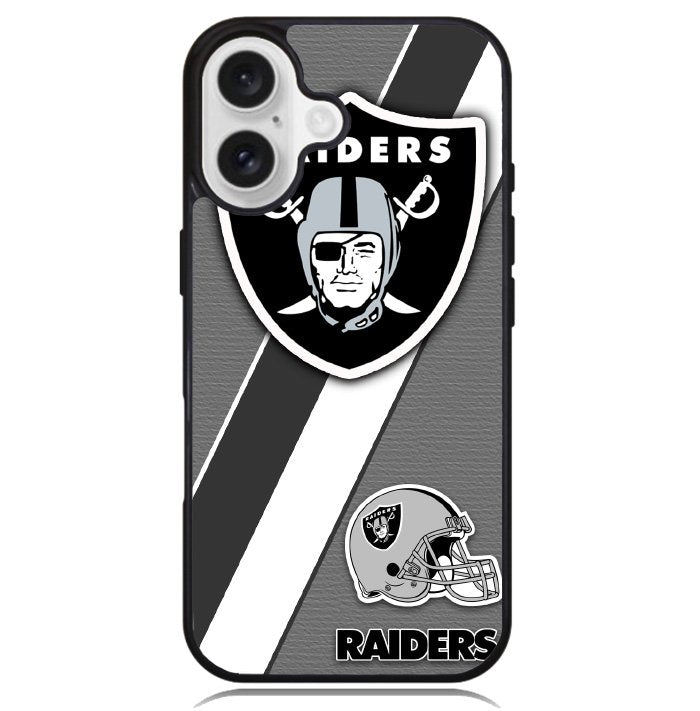 Oakland Raiders Black Gray Case iPhone 16 BC1812