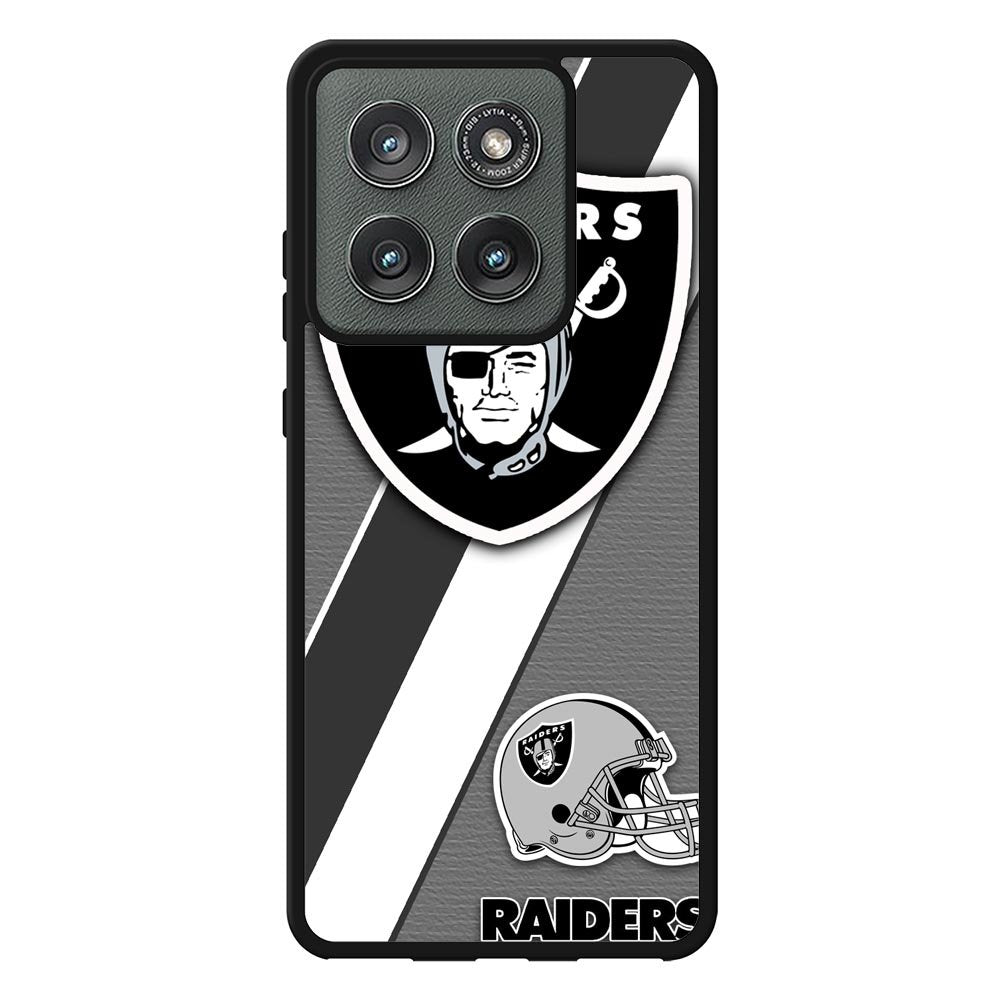 Oakland Raiders Black Gray Case Motorola Moto Edge 2025 BC1812