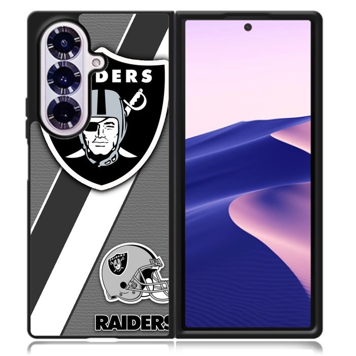 Oakland Raiders Black Gray Samsung Galaxy Z Fold 7 5G Case BC1812