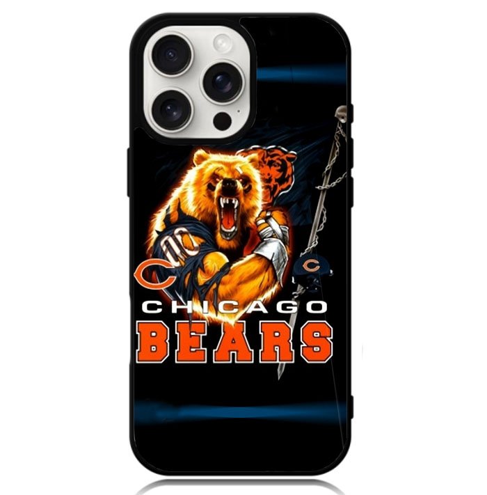 Rare Chicago Bears NFL Team Bear Mascot Case iPhone 16 Pro Max BC1815
