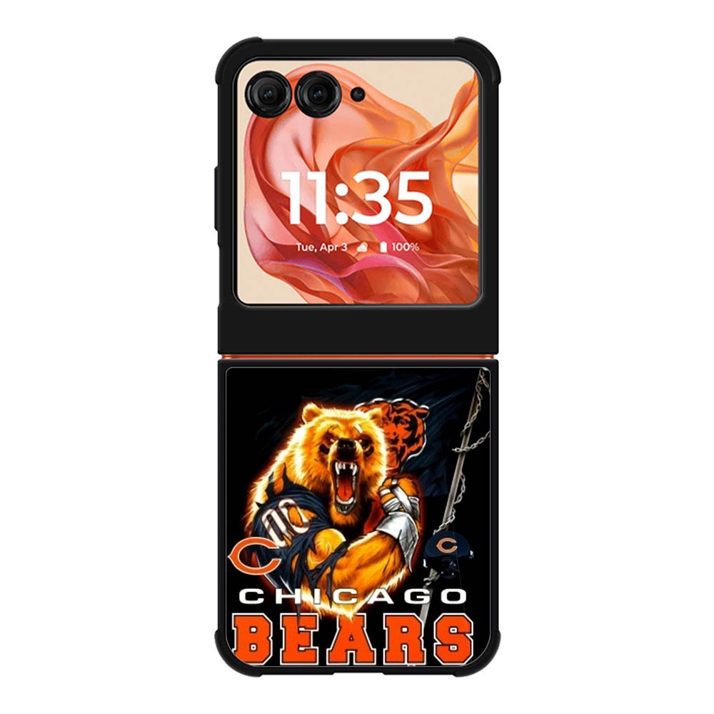 Rare Chicago Bears NFL Team Bear Mascot Motorola Moto Razr 2025/2024 , Moto Razr 60/50 Case BC1815
