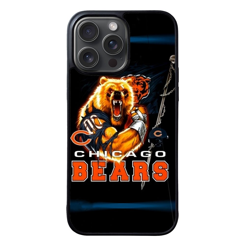 Rare Chicago Bears NFL Team Bear Mascot Case iPhone 15 Pro BC1815