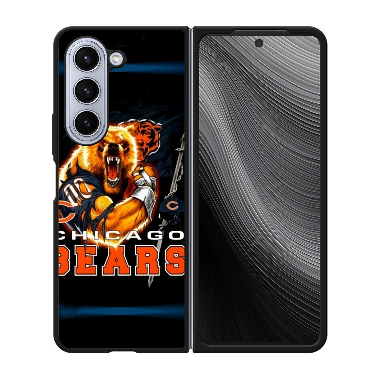 Rare Chicago Bears NFL Team Bear Mascot Case Samsung Galaxy z Fold 5 5G BC1815